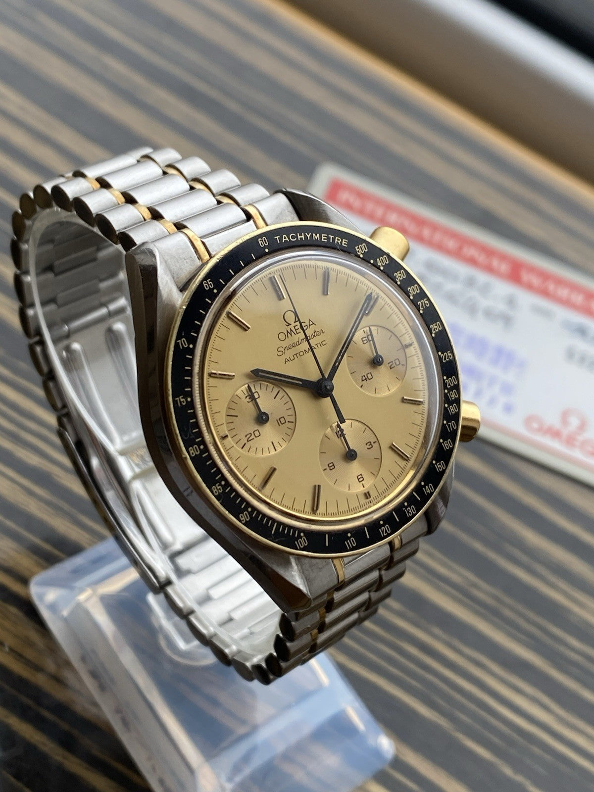 Omega Speedmaster Reduced Automatic Chronograph Two Tone With Card