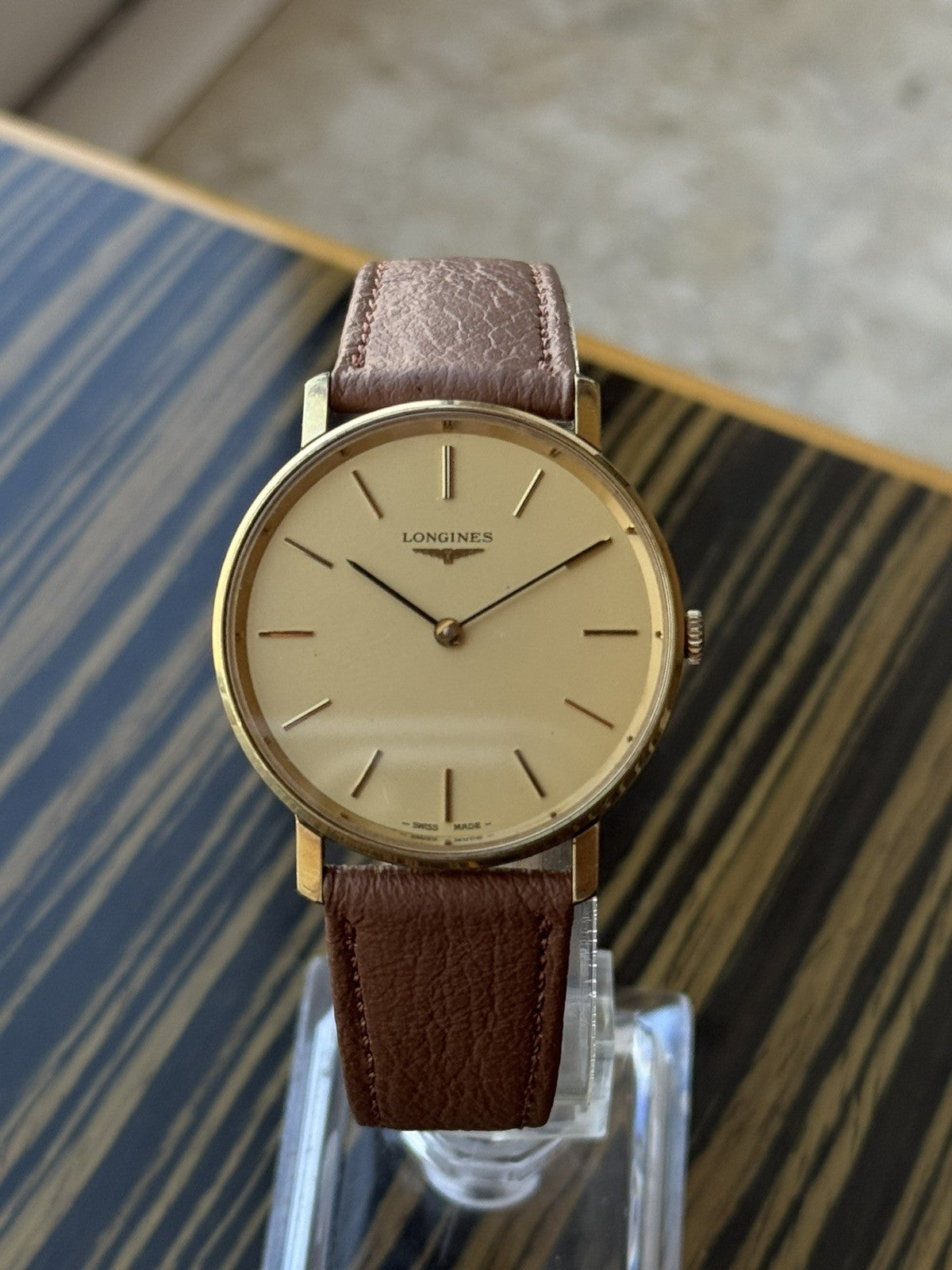 Longines Vintage Mechanical Watch 33,5mm Gold Tone For Men