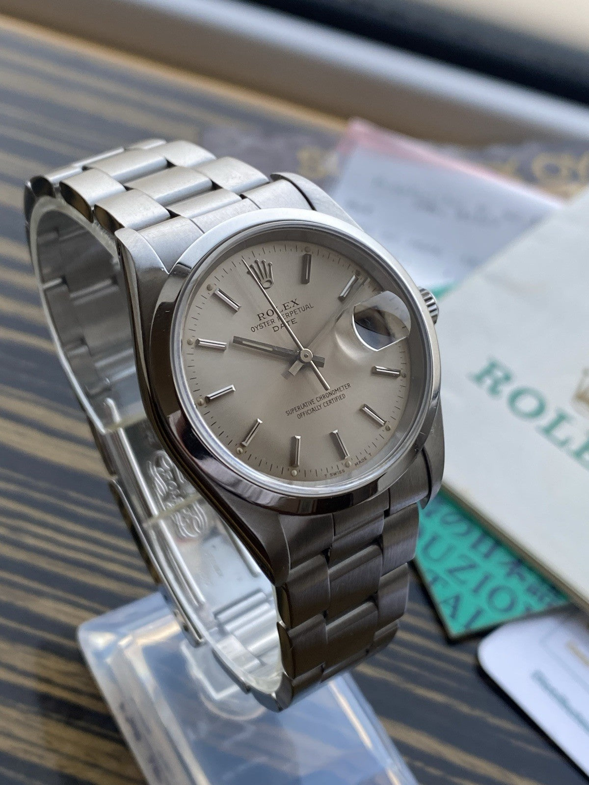 Rolex Date Automatic Vintage Watch Ref 15200 With Papers