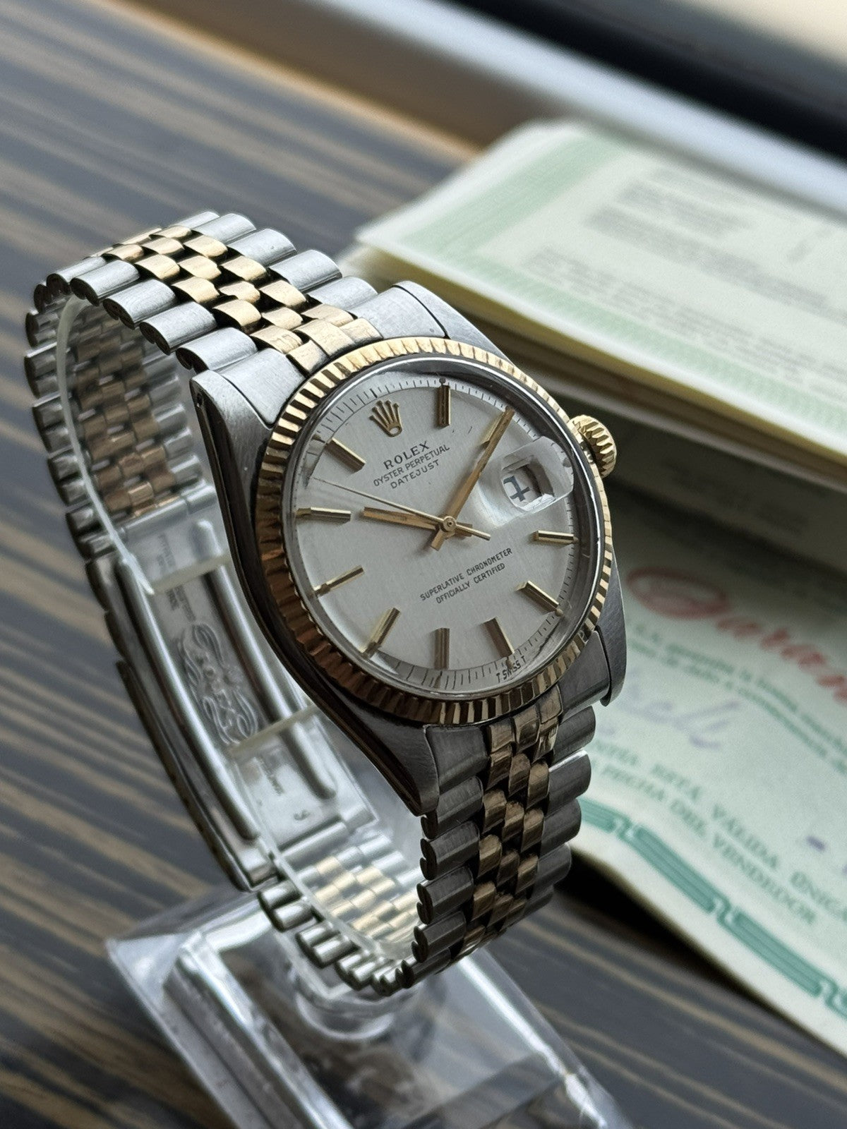 Rolex Datejust 36mm Two-Tone Automatic Vintage Watch ref 1601 full set