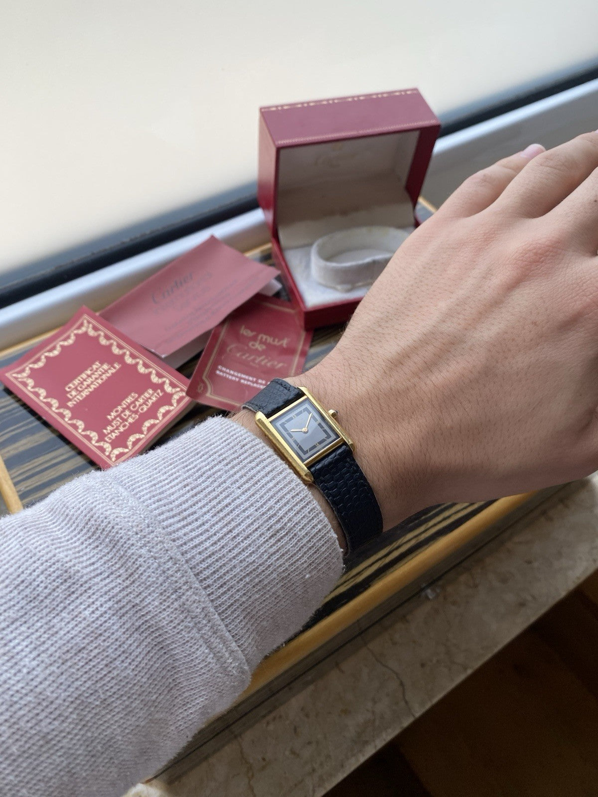 Must de Cartier Tank Vermeil Quartz Watch