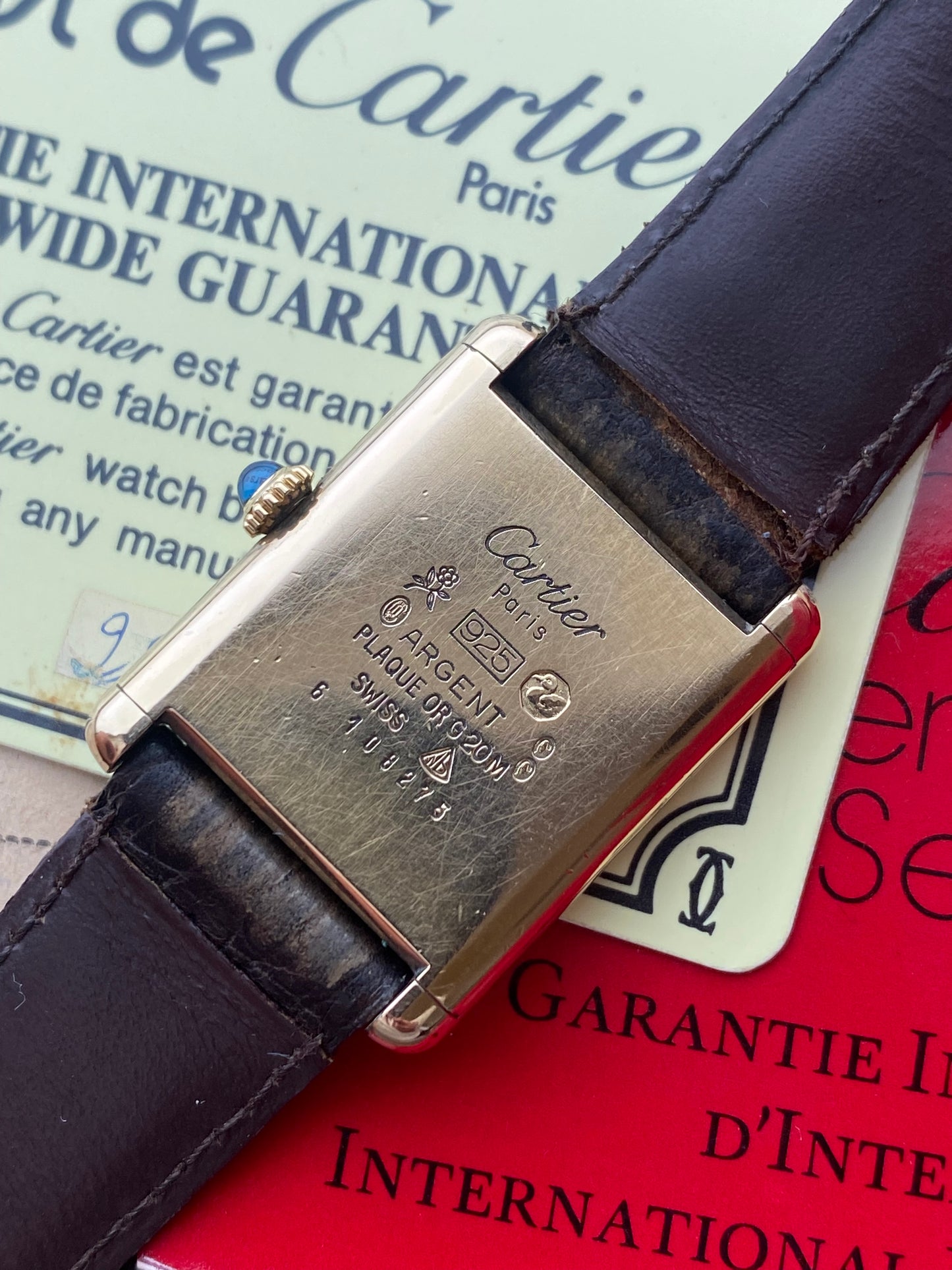 Must de Cartier Tank Vermeil vintage full set