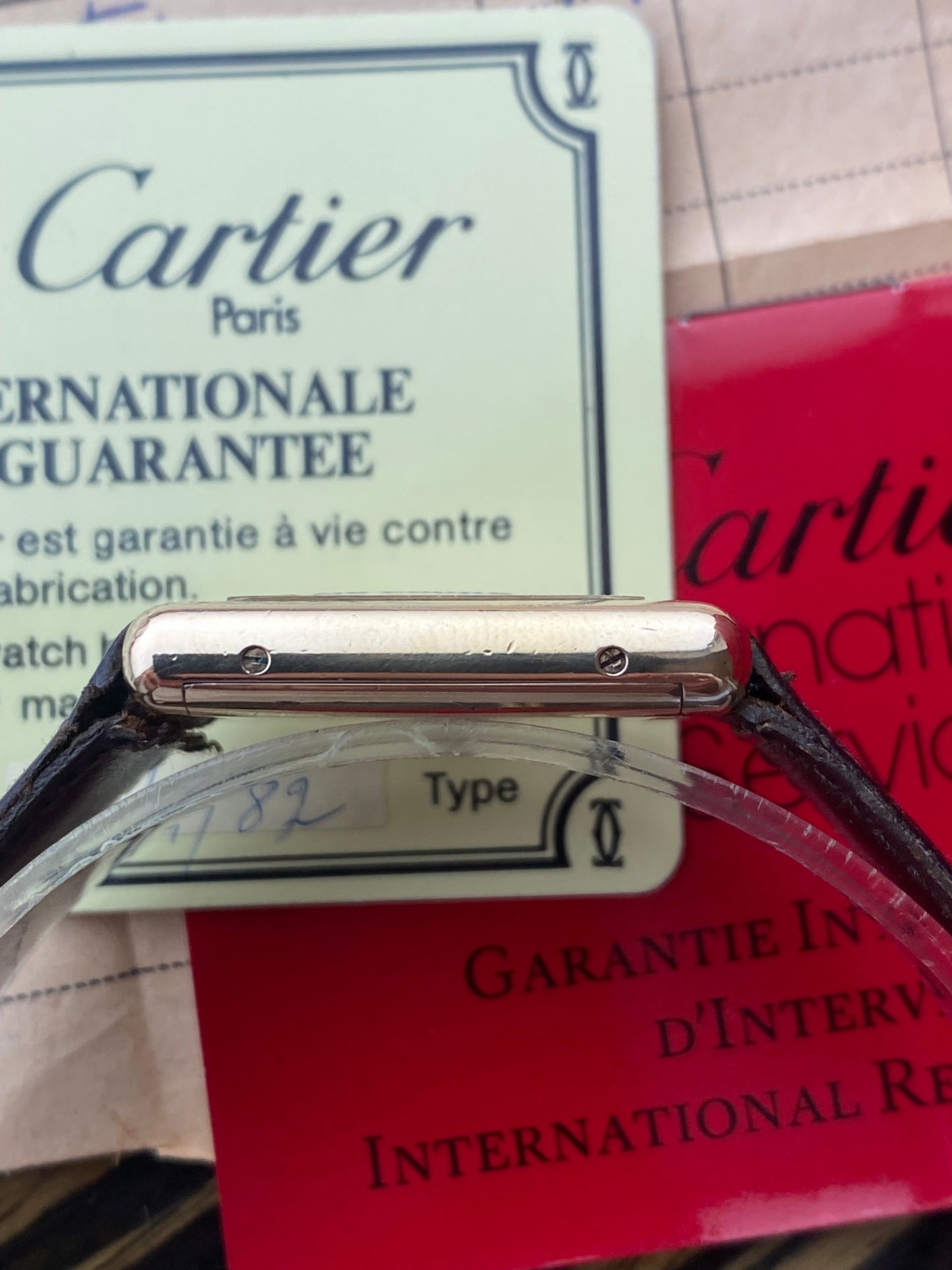 Must de Cartier Tank Vermeil vintage full set