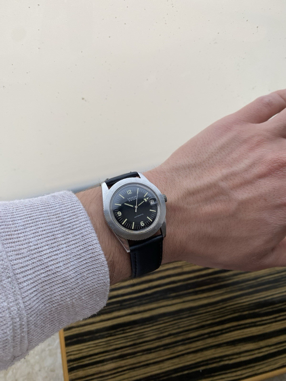 Veglia Swiss Automatic Vintage Diver Watch Pre Favre Leuba 35mm